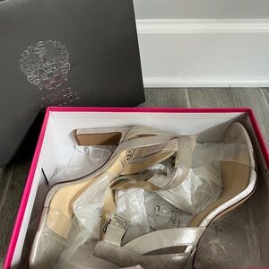Vince Camuto Sandy Silver/clear Heels